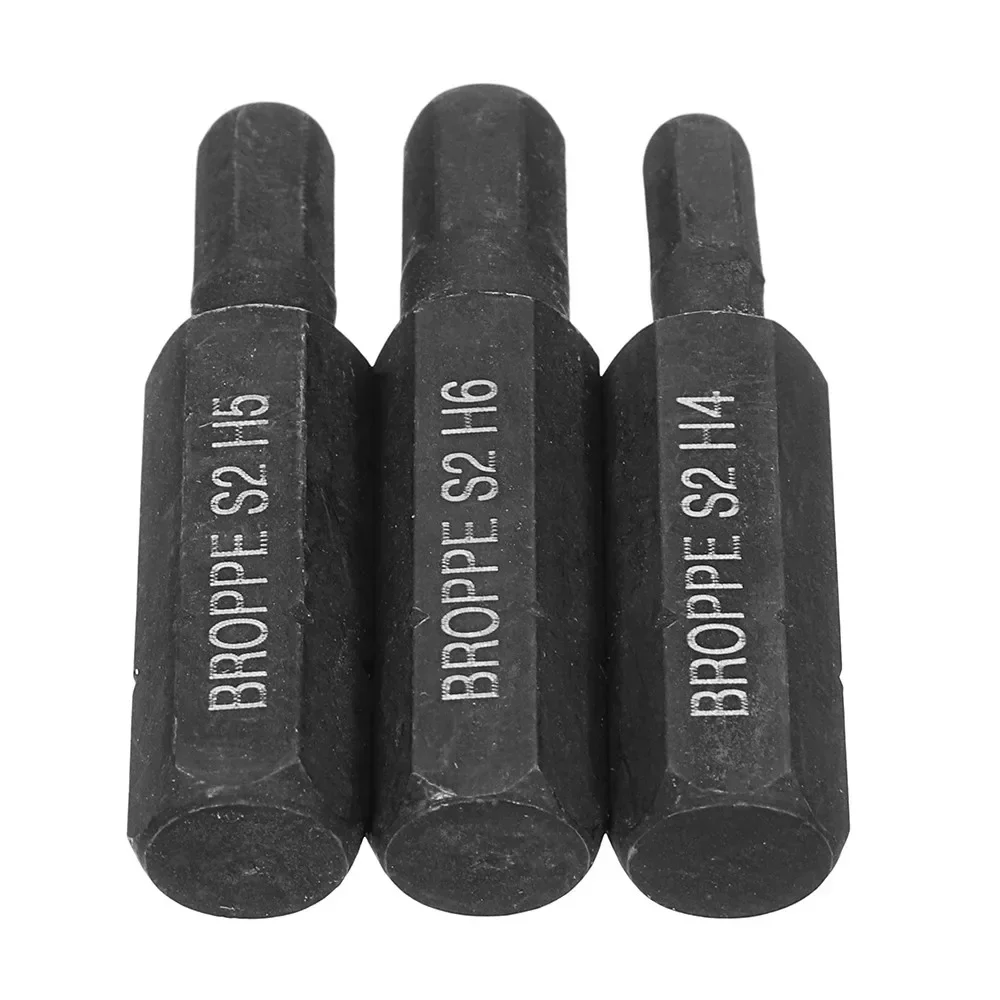 3pcs H4 H5 H6 Hexagon Screwdriver Bits 8mm Hex Shank 36mm Hand Tools S2 Alloy Steel Suitable For Driver Set