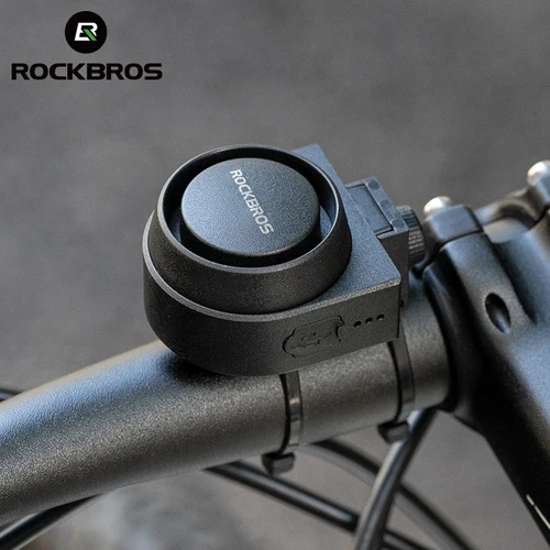 Imagen 1 del producto ROCKBROS-timbre para bicicleta eléctrica, bocina de alarma antirrobo con vibración tipo C, sistema de alarma de seguridad con Control remoto inalámbrico