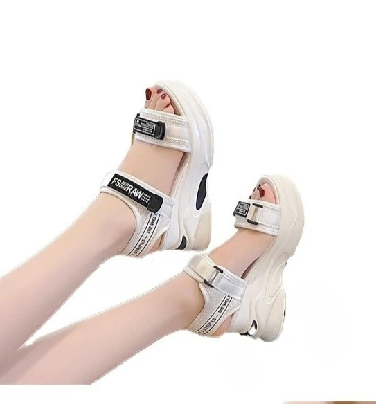 Summer Platform Sandals New Internal Increase Muffin High Heel Wedge Sandals Women\'s Shoes