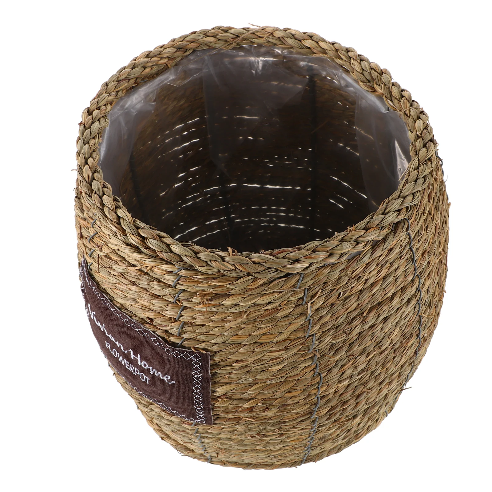 

Rattan Planter Woven Flowerpot Storage Holder Seagrass Wicker Blasket Straw Planter Decorative Plant Wicker Storage Basket
