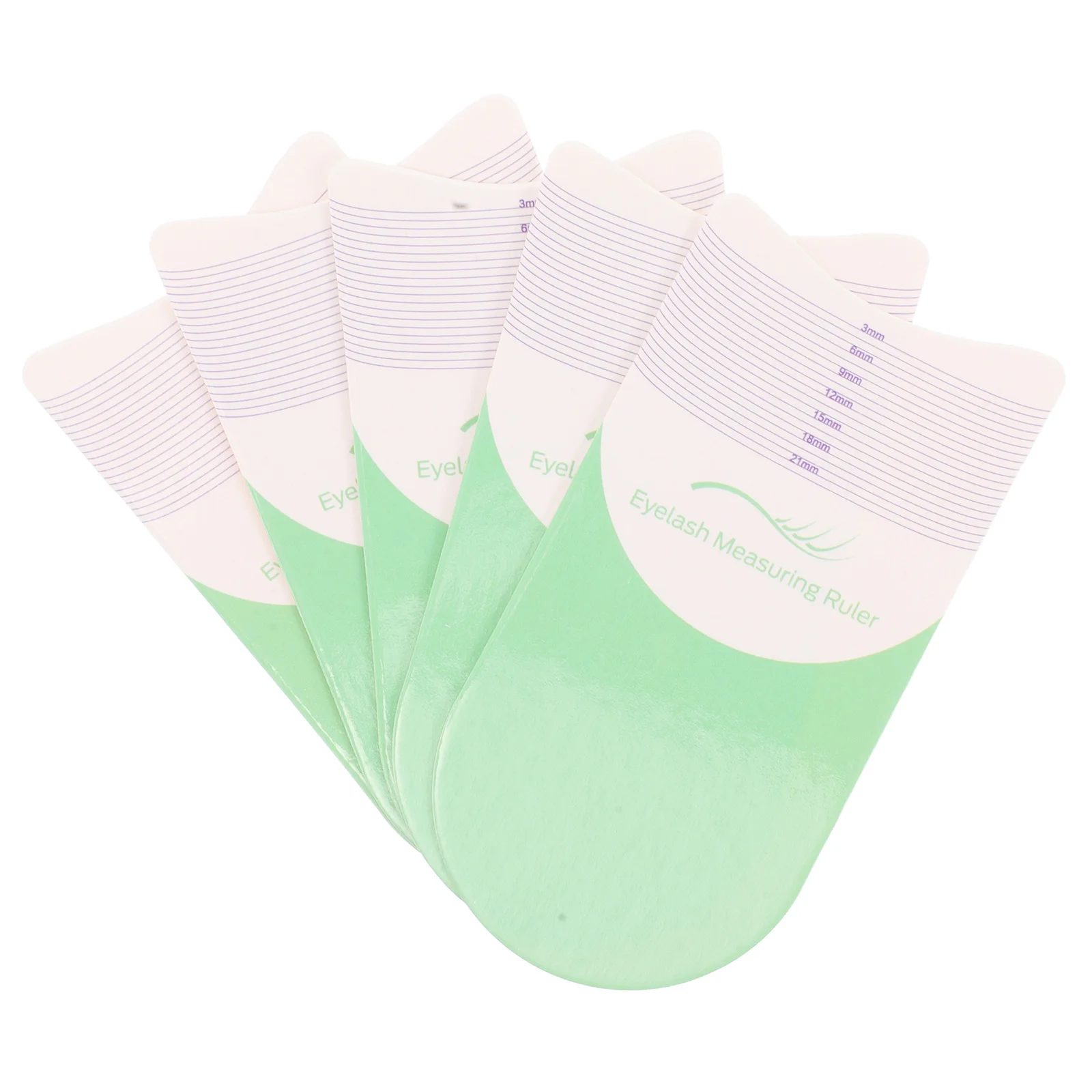 5Pcs Eyelash Measurement Ruler Precision Lash Extension Measuring Tool for Length and Curl Salon Use Grafted Eyelash Ruler