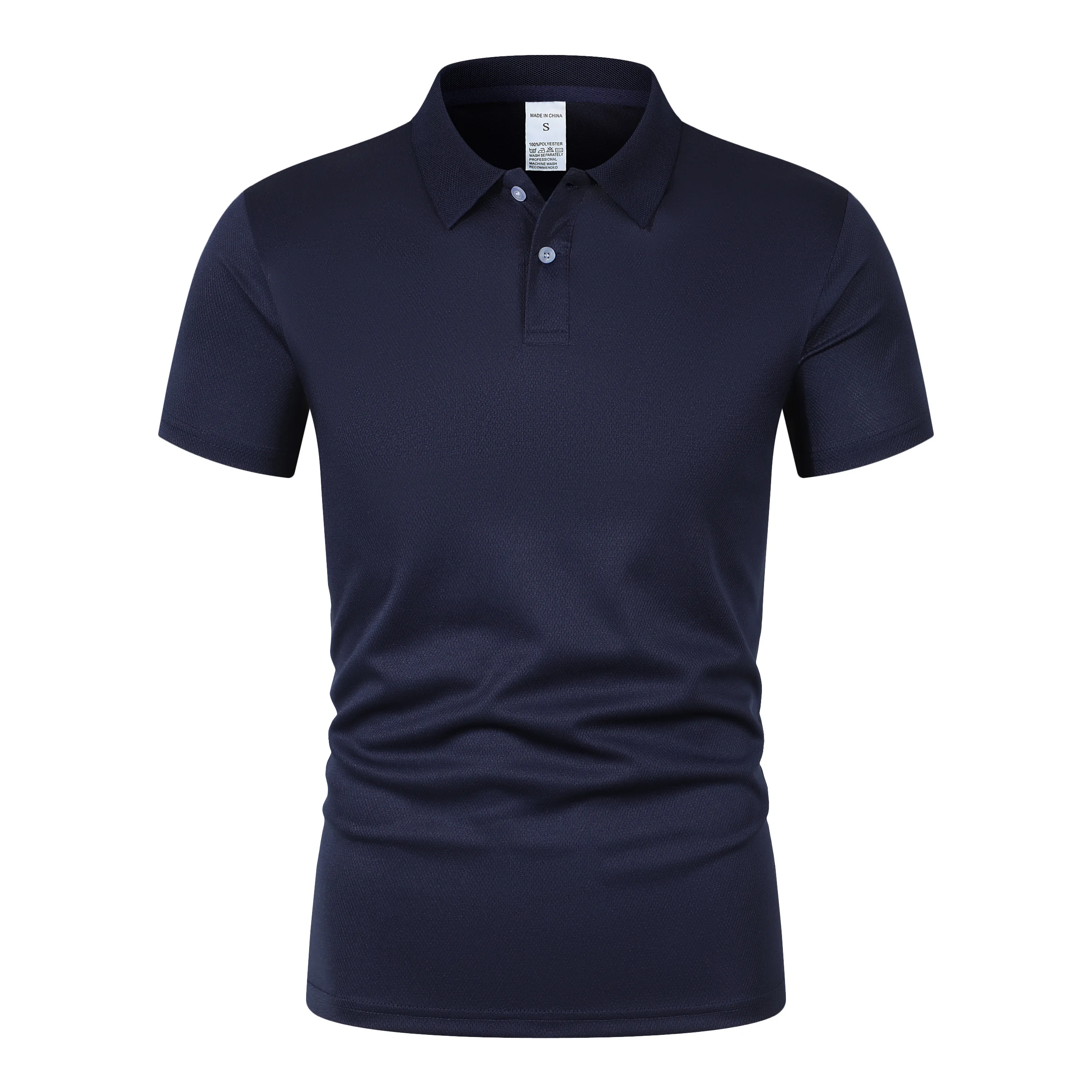 Solid color polo shirt ultra-light men's quick-drying breathable sweat-wicking shirt suitable for fitness gym and running image 6