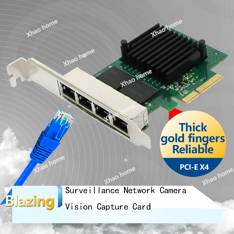 Scheda di rete 1350AM4 Gigabit Ethernet PCI Express PCIE Adattatore LAN da 1 Gbps Scheda di rete RJ45 a 4 porte per PC desktop 10/100/1000 Mbps