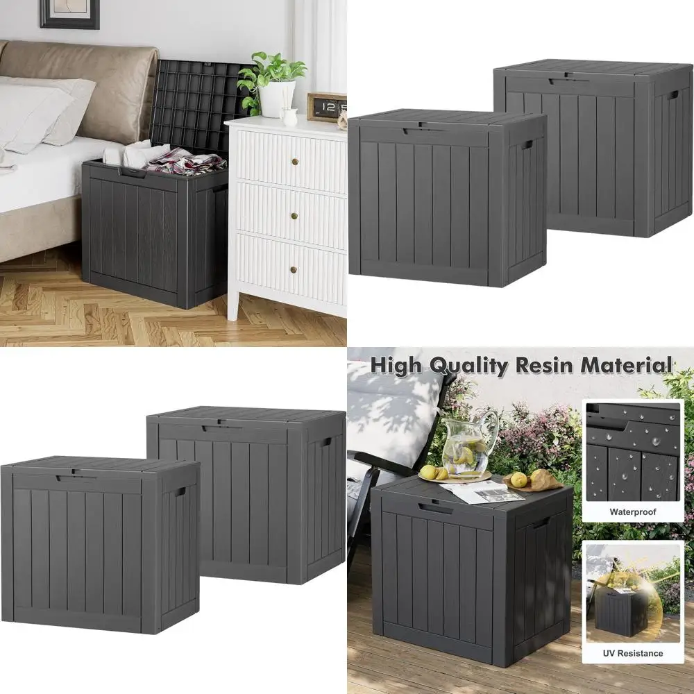 

Набор из 32 уличных всепогодных контейнеров объемом 2 галлона для садовых инструментов, подушек и игрушек для бассейна