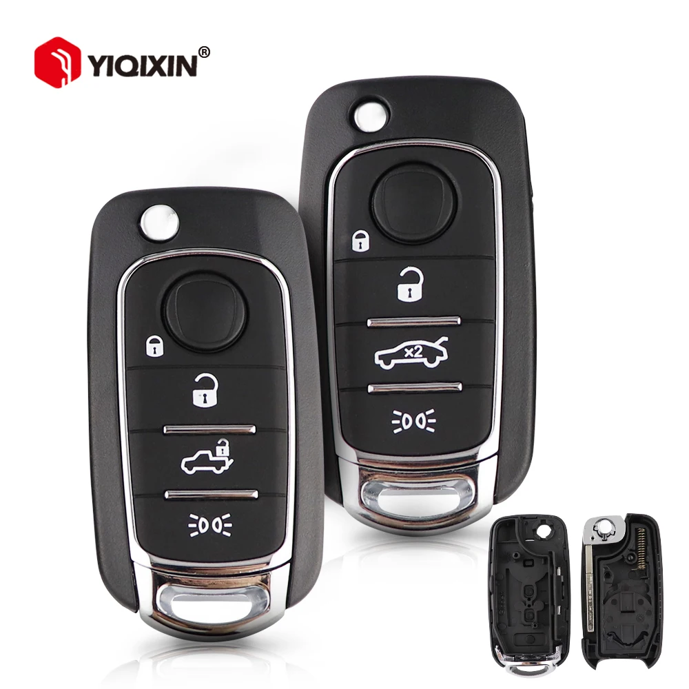 

YIQIXIN Folding Remote Car Key Shell Cover Case Fob For Fiat 500X Toro Egea Tipo 2016 2017 2018 Uncut Blade SIP22 Replace