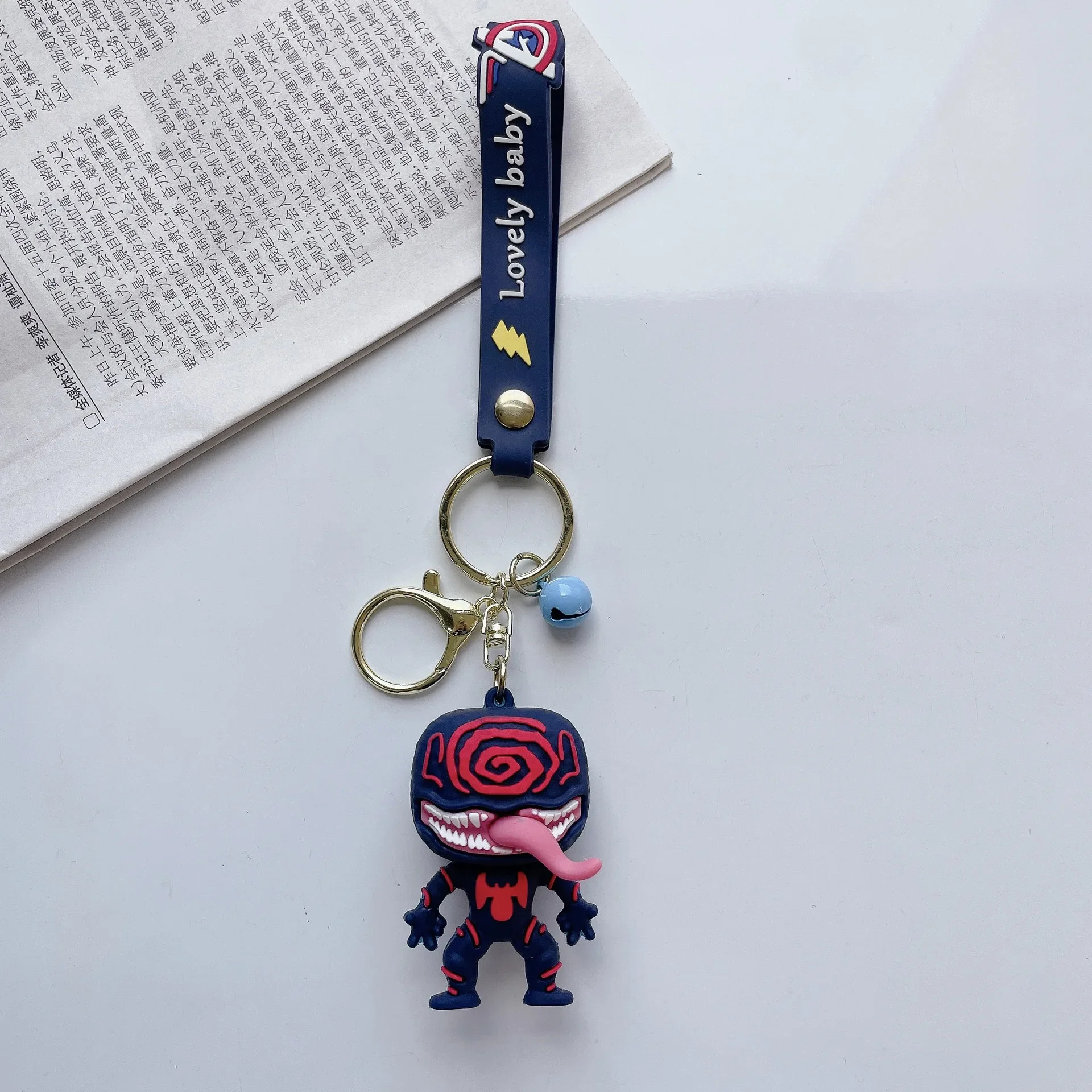 Marvel Cartoon The Avengers Keychain Venom Keyring Keys Holder Gifts for Friends Halloween Party