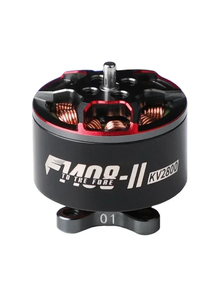 T-Motor F1408 II 2800/3850KV ブラシレスモーター - 3-4インチの超軽量シネフープおよびレーシングFPVドローン用の2mmチタンシャフト