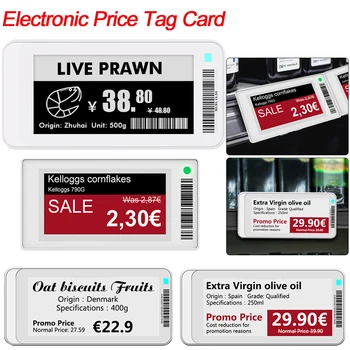 2,1 "2.9" Epaper elektronischer Preis schild Bildschirm BT mit App-Betriebs software TFT-Bildschirm Eink-Bildschirm E-Ink E-Paper-Display