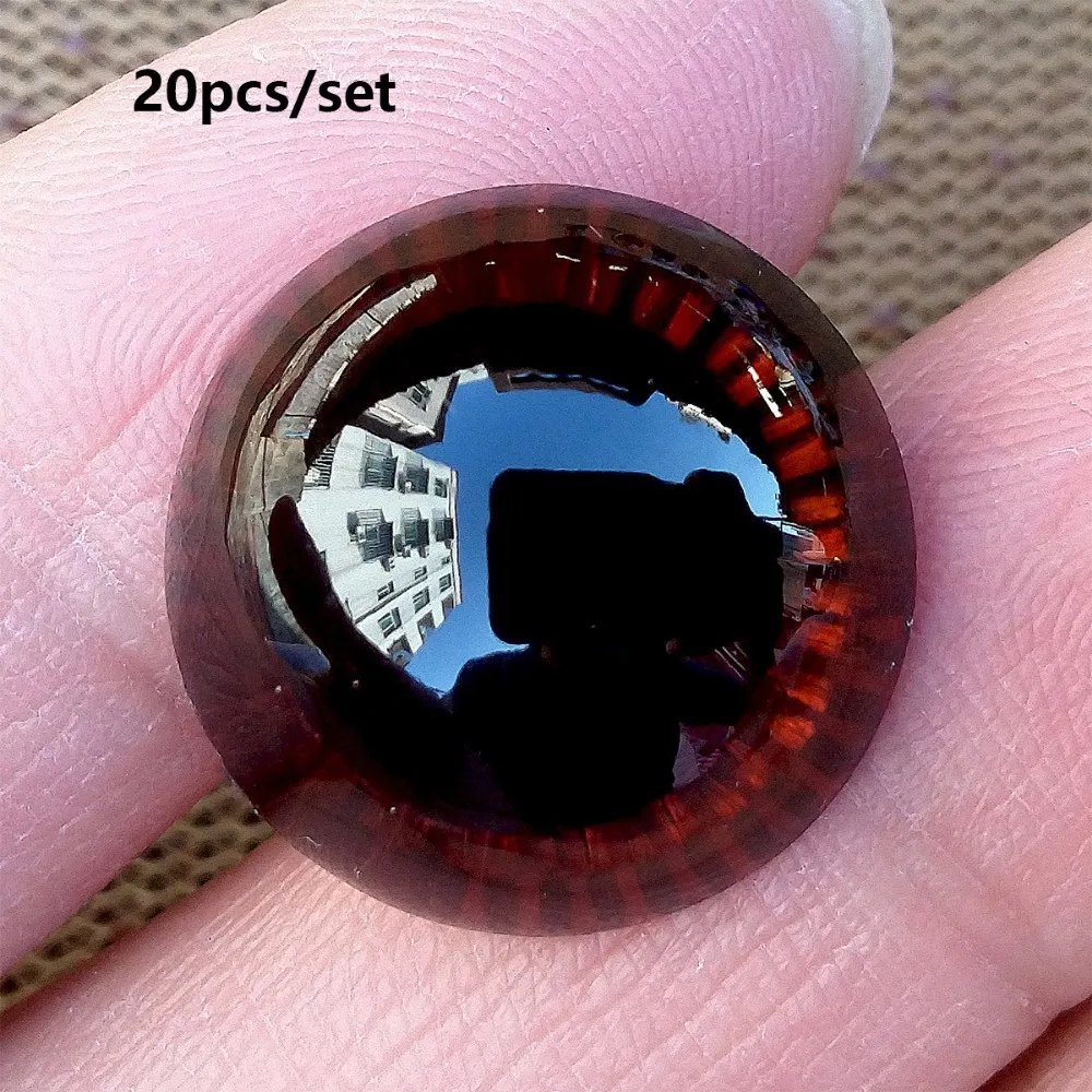 20pcs/set New 17mm 3D Plastic Resin Laser Eye Ball 5 Colors With Gasket Safety Glitter Eyes Crafts Bear Animal DIY Dolls Eyes