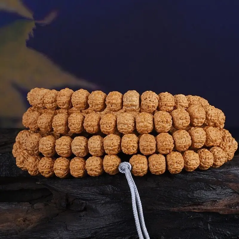 Nepal Small King Kong Stump Full of Meat Five Or Six Petals 108 Men's Bracelet Double Dragon Texture