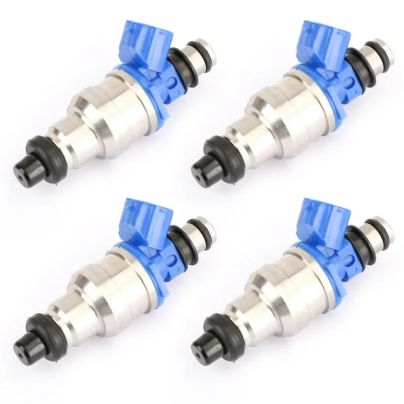 4-piece set 195500-1970 1955001970 822-12104 fuel injectors, suitable for Mazda 626 Miata MX-3 MX-6, Kia Sephia, Ford Probe