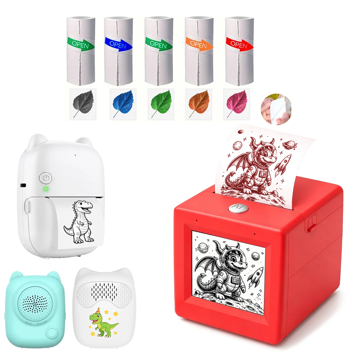 57x25mm Color Thermal Roll,Thermal Paper match mini cameras & AI smart printers, for photos, labels, office tags and stickers