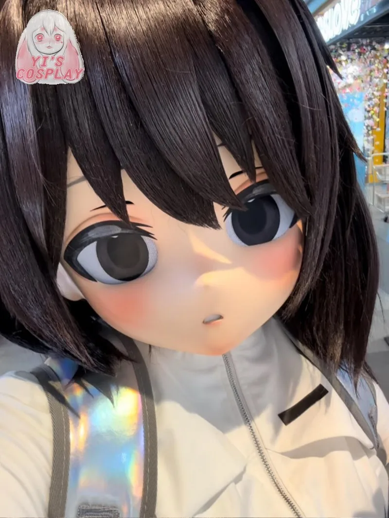 

Голова кигуруми Yis для косплея, индивидуальная меховая голова для косплея OC, фурсьют-кемоно, головной убор ручной работы, индивидуальный фурсьют-кемоно для косплея в образе зверя