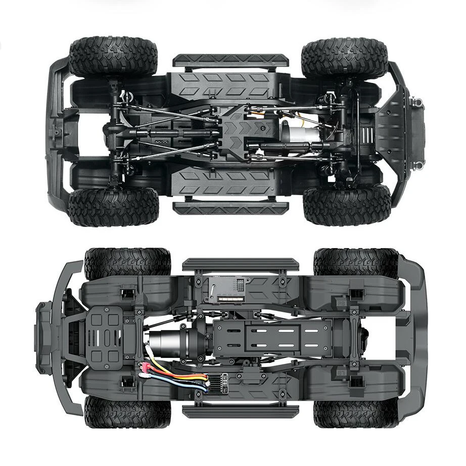 HB R1001 1/10 High Speed 4WD RTR RC Crawler With LED Car 2.4G Electric Remote Control Rock Buggy Off-road Vehicle Car VS EX86170