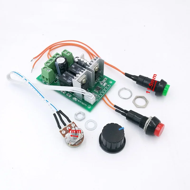 1pcs 10A PWM DC motor controller forward and backward linear actuator governor speed control self-reset 6V/12V/24V