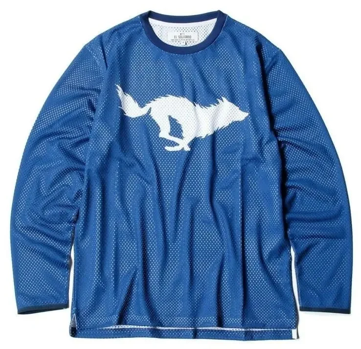 2026 Neu EL SOLITARIO Lone Wolf Print Atmungsaktives American Street Retro Training Sport Langarm-T-Shirt