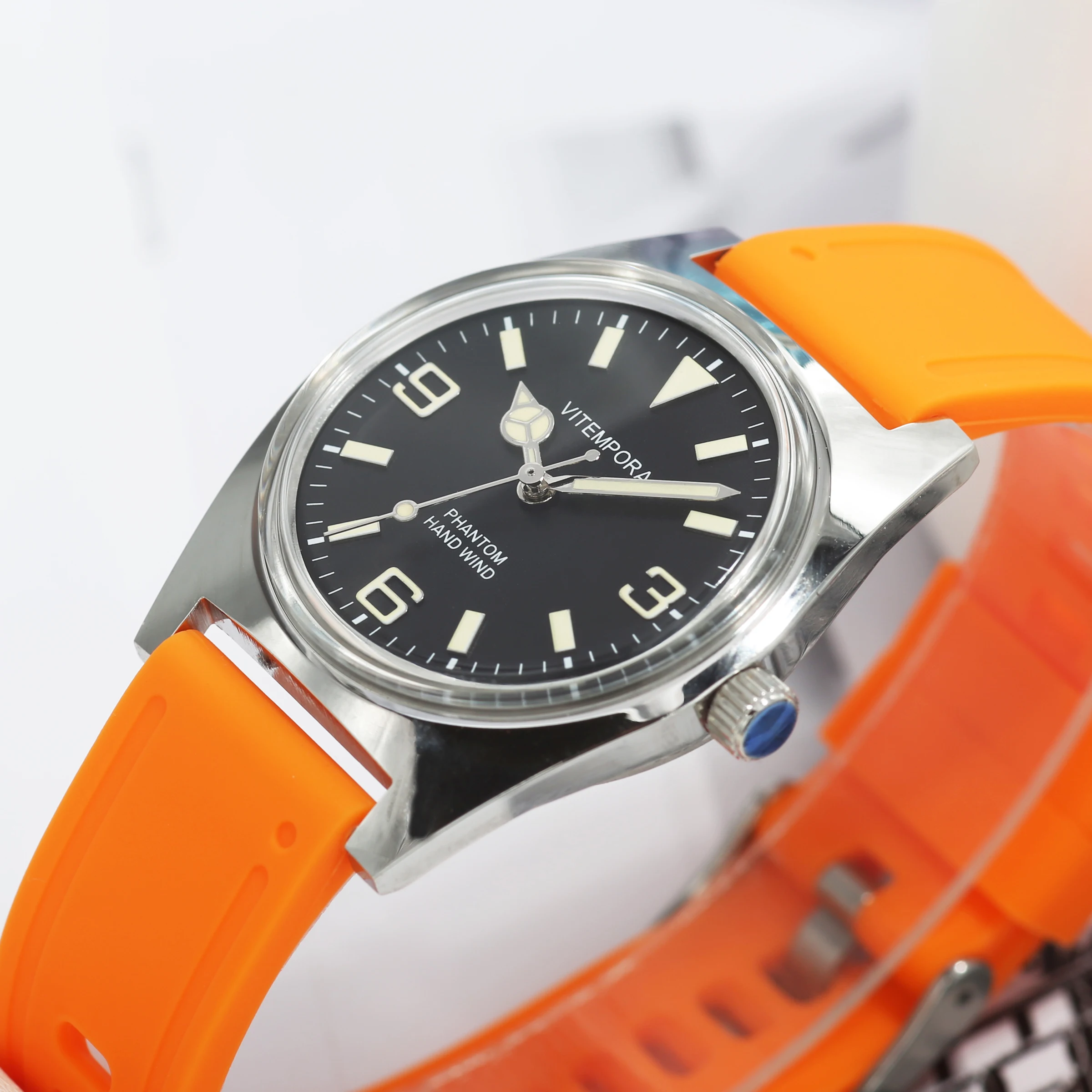 

Мужские механические часы 36 мм i 7120 с ручным заводом, ретро-стиль, китайские, деловые наручные часы