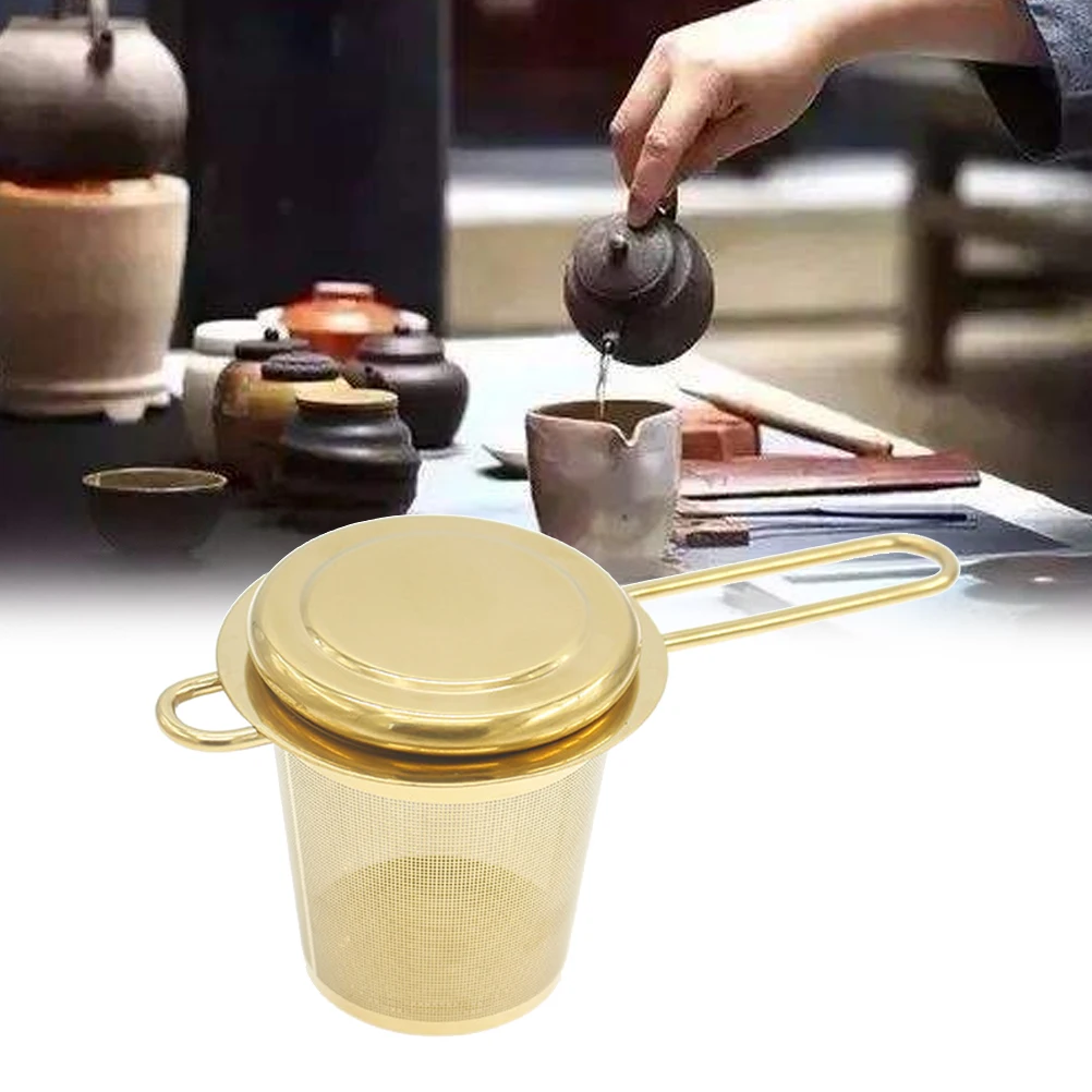 

Tea Filter Infuser Fine Mesh Filters Stainless Loose Leaf Steel Long Handle Strainer Travel