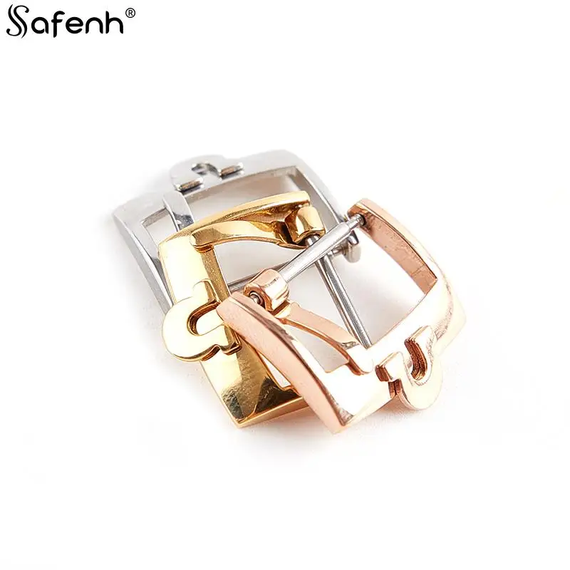 Band 12mm 14mm 16mm 18mm 20mm For Omega Seamaster Strap Watch Men Pin Insurance Buckle Stainless Steel Clasp Watch Accessories