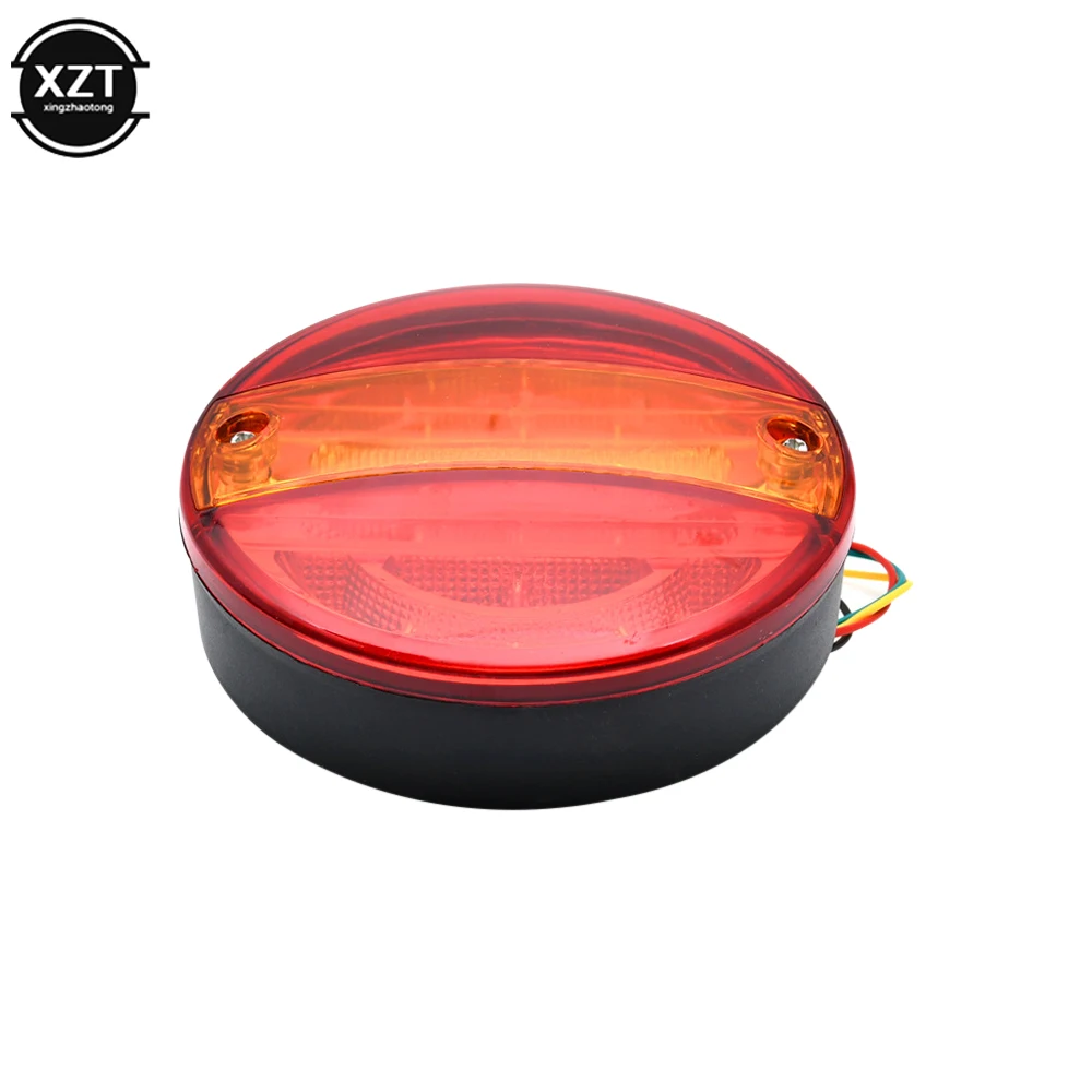 Super Bright 12V 24V LED Rear Tail Light Round Hamburger Lamp Taillight Brake Turn Signal Lamp For Lorry Truck Car Van Trailer