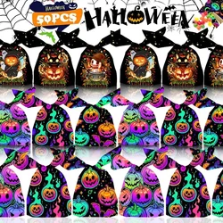 Halloween Gift Bags Cartoon Scary Skull Rabbit Ear Plastic Package Trick or Treat Pouch Pumpkin Snack Gift Bag Festive Supplies
