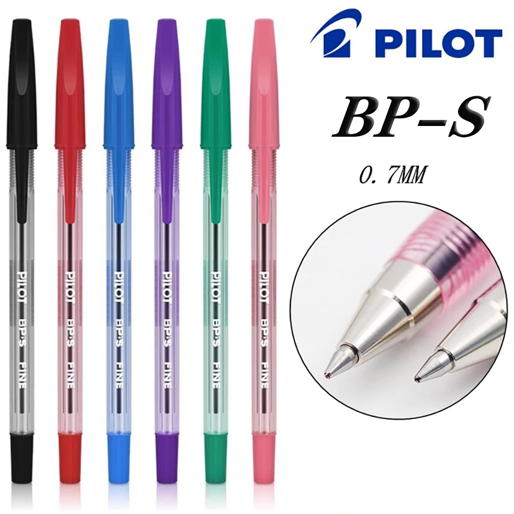 

6 шт., японская шариковая ручка PILOT, цветная многоцветная масляная ручка BP-S, ручка для рисования дятла, 0,7 мм, канцелярские принадлежности для офиса и учебы