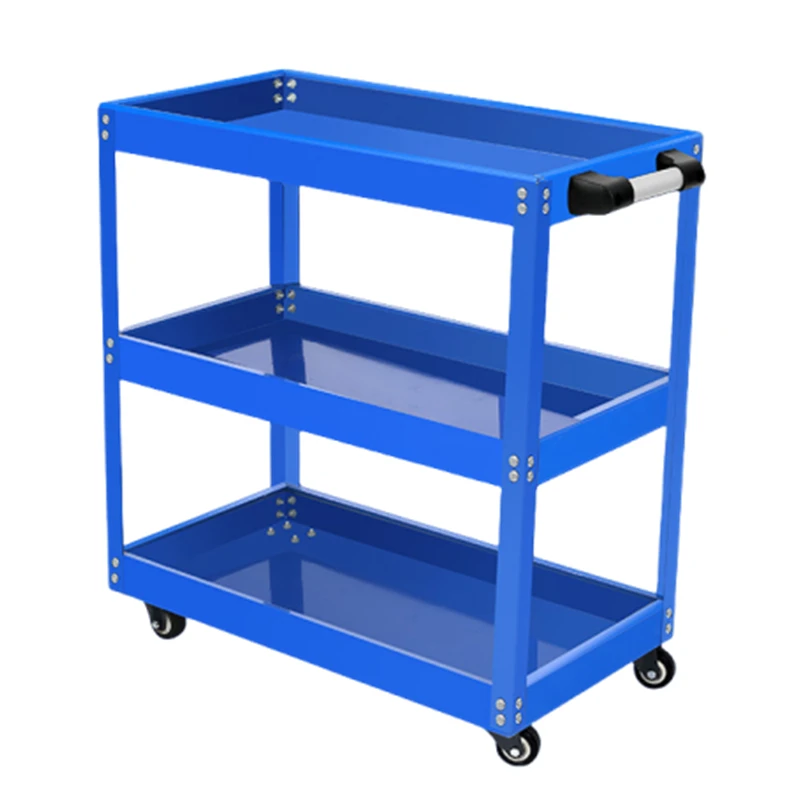 Tool Trolley Auto Repair Drawer-type Multi-functional Three-layer Workshop Mobile Repair Vehicle Thickened Storage Rack