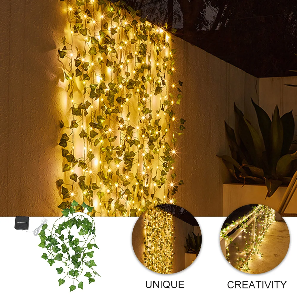 

10M Solar String Lights Leaf Rattan Waterproof Led Fairy Garden Decorative Outdoor Party Festival Decoration For Lawn Patio Yard