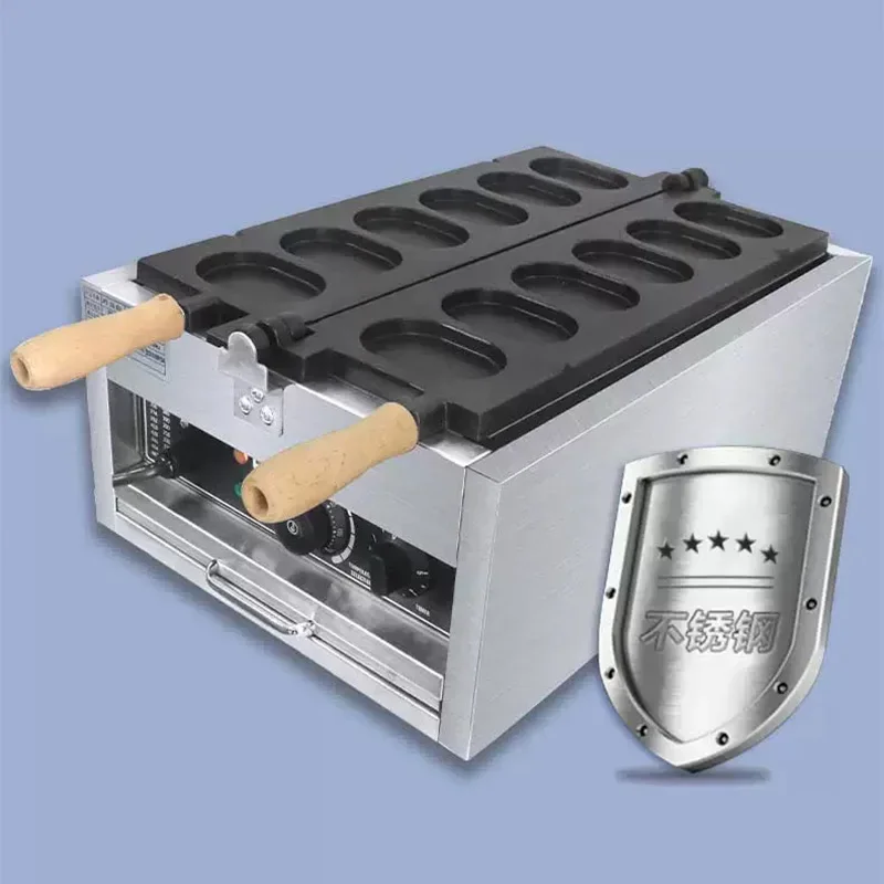 Oval Egg Waffle Maker, Commercial Electric Waffle Maker, Viral Snack Equipment, Solid Copper Griddle, Waffle Maker Gas-Fired