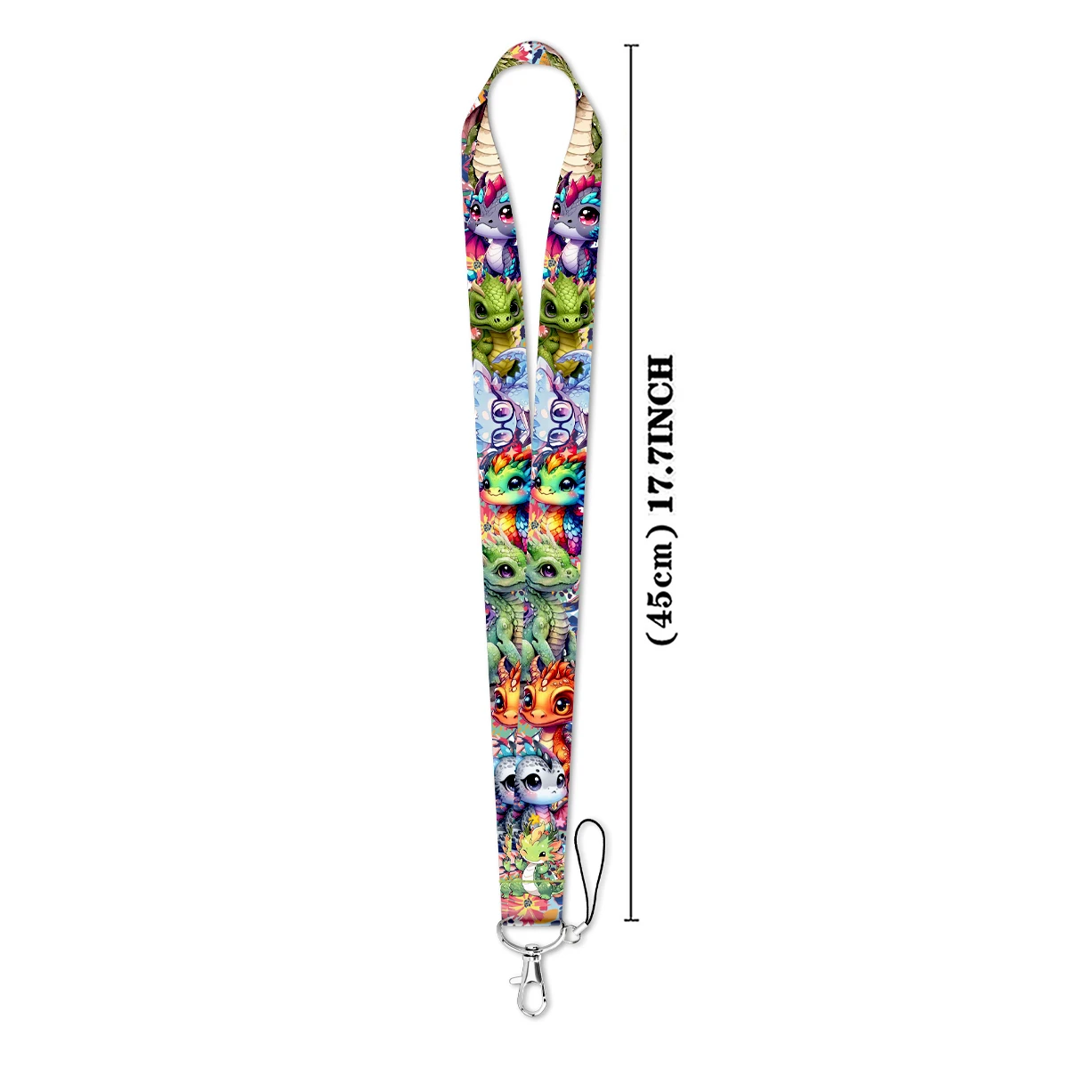 Cartoon Dragon Lanyard Keychain ID Credit Card Cover Pass Mobile Phone Charm Neck Straps Badge Holder Key Holder Accessories