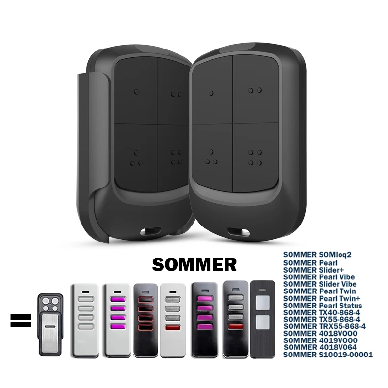 

Compatible SOMMER Pearl Vibe Twin Status 4018 4019 TX55-868-4 4018V000 868MHz Garage Door Remote Control Electric Door Opener