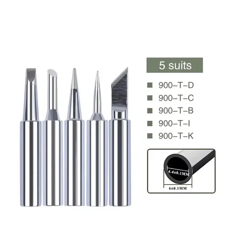 STONEGO 5PCS/10PCS Soldering Iron Tips Soldering Iron Head Set DIY Electric Soldering Iron Replacement Tip Repair