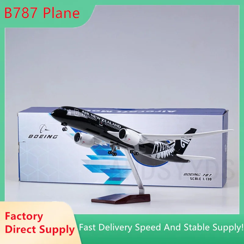 

Airplane Kit 47CM B787 New Zealand Aircraft Air New Zealand Model W Light and Wheel Landing Gear Plastic Resin Toys Children For