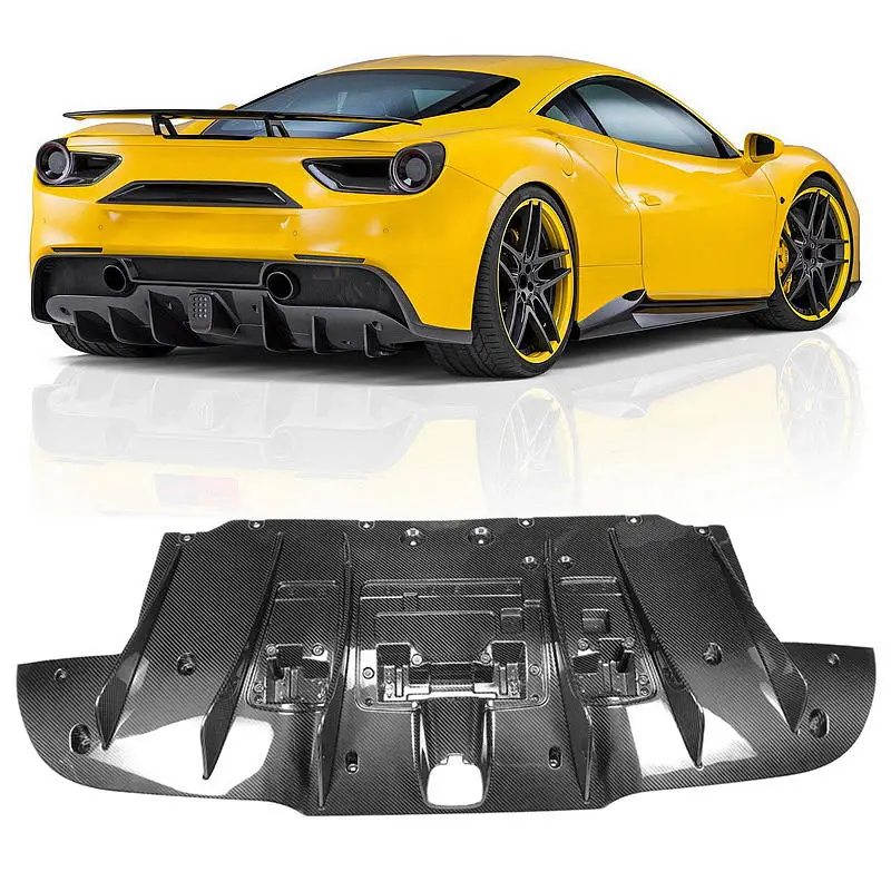 

CARBON FIBER FOR FERRARI 488 458 GTB GTC SPIDER REAR DIFFUSER ，Perfect installation