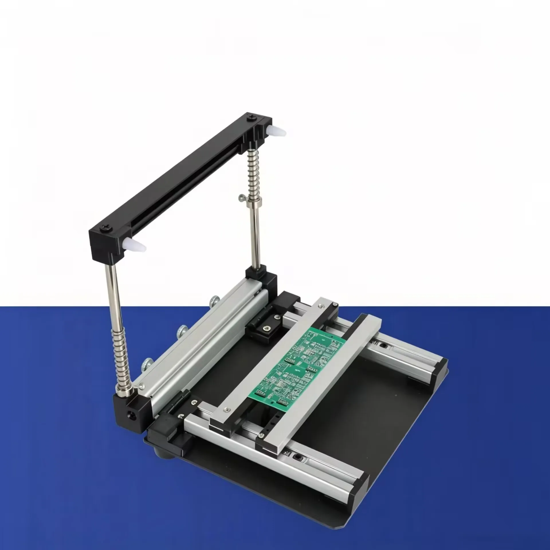 Manual SMT Printing Machine for PCB Solder Paste, DIY Electronics Prototyping Stencil Workbench with Adjustable PCB Holder