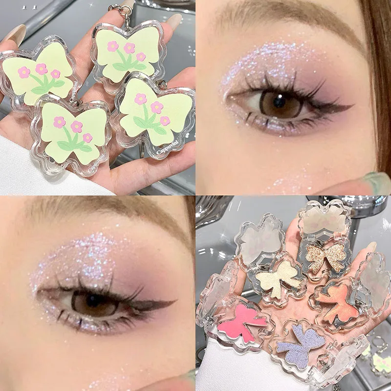 Cappuvini Glitter Eyeshadow Pearl Creamy Long Lasting Waterproof Sparkle Pigmented Makeup Pallette 2024 New Free Shipping