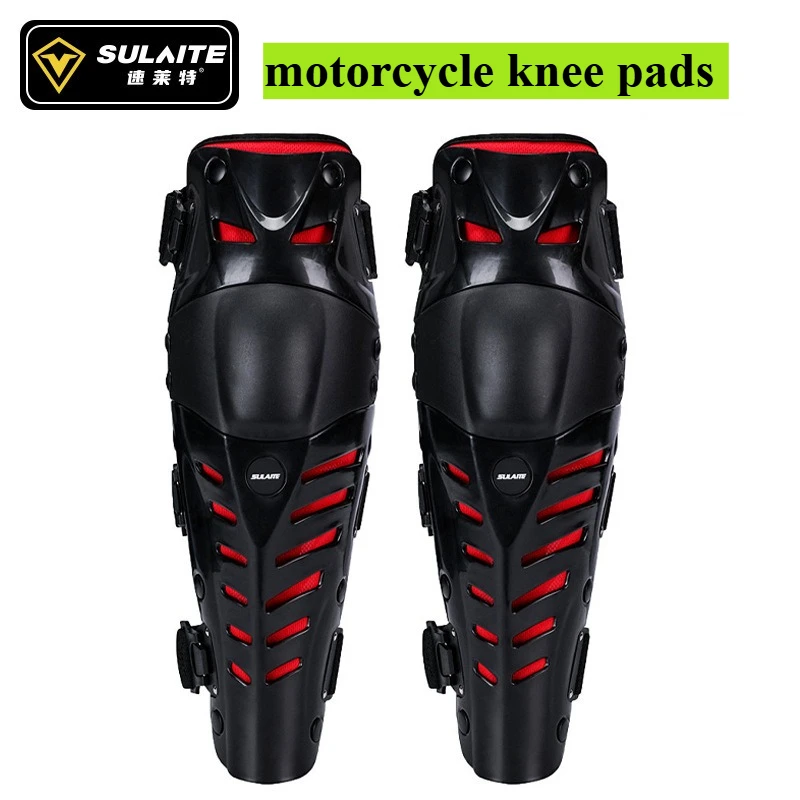 SULAITE Motorcycle Fall Brace Outdoor Riding Knee Protection Extreme Sports Off-Road Skating Three-Section Knee Pads