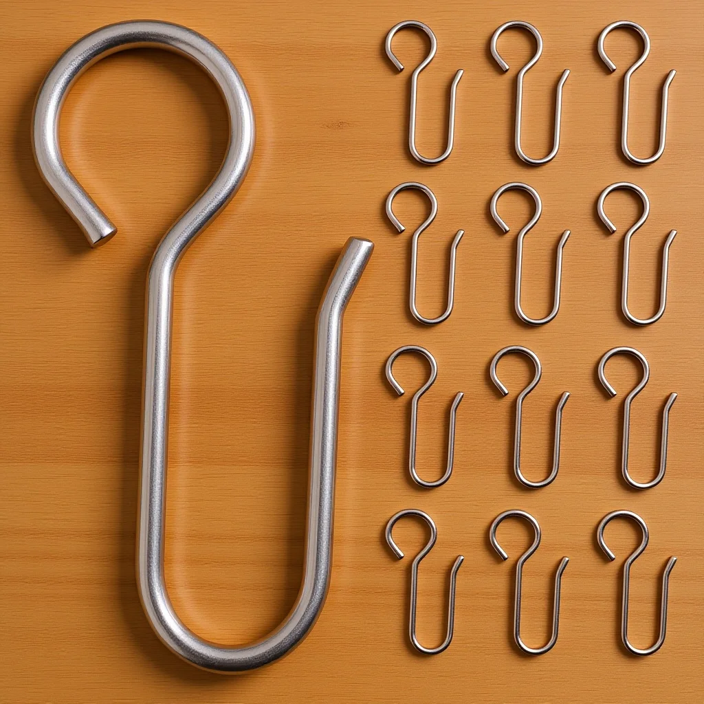 

60Pcs Curtain Track Hooks Metal Type Wire for Rails with Grommets Easy Install Household Bathroom Shower Drape Hanging