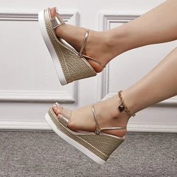 Women Summer Wedge Heel Sandals Designer Platform Sandals Strap Open Toe Chunky Bottom Casual Shoes 2024  Heels Women Sandalias