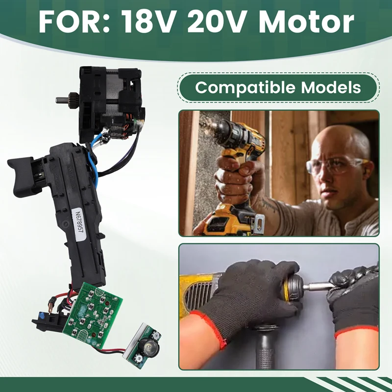AD23-Запчасти для инструментов для машины постоянного тока 18 В 20 В для Dewalt N 438606   Двигатель и переключатель для дрели/драйвера/ударной дрели DCD796 DCD791