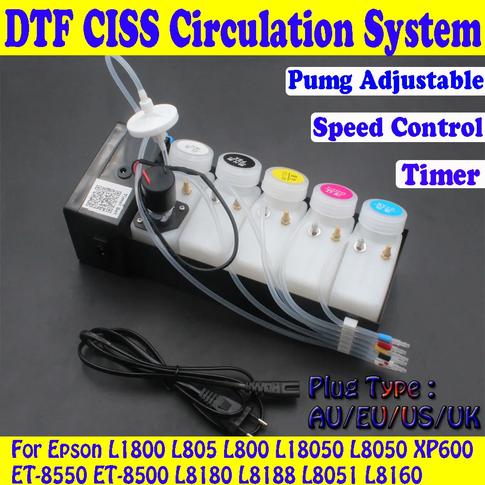 Et8550 White Circulator DTF Ciss System White Ink Shaker Device Conversion Kit For Epson 8550 L1800 L800 L18050 L8050 Printer