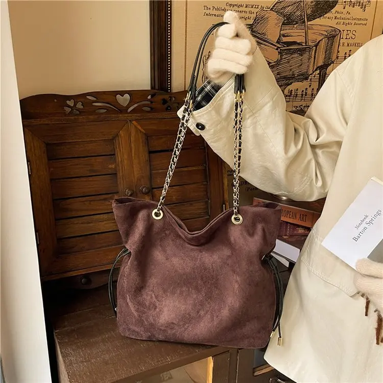 

2025 Autumn Winter Women's Large Capacity Shoulder Bag, Vegan Leather Multi-way Crossbody Tote, Vintage Quilted Handbag