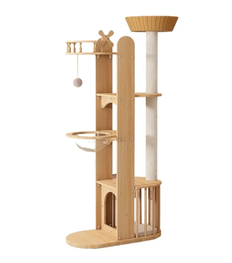 Cat Climbing Frame,nest,tree Integrated Rattan Woven, Space Capsule, Sisal Multi Cat Toy