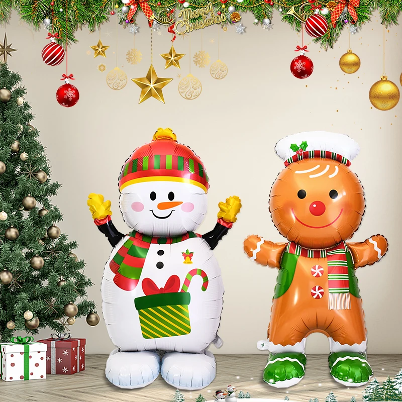 Christmas Standing Santa Claus Snowman EIK Foil Balloon 2026 Number Balloon New Year Xmas Navidad Noel Party Decoration Supplies