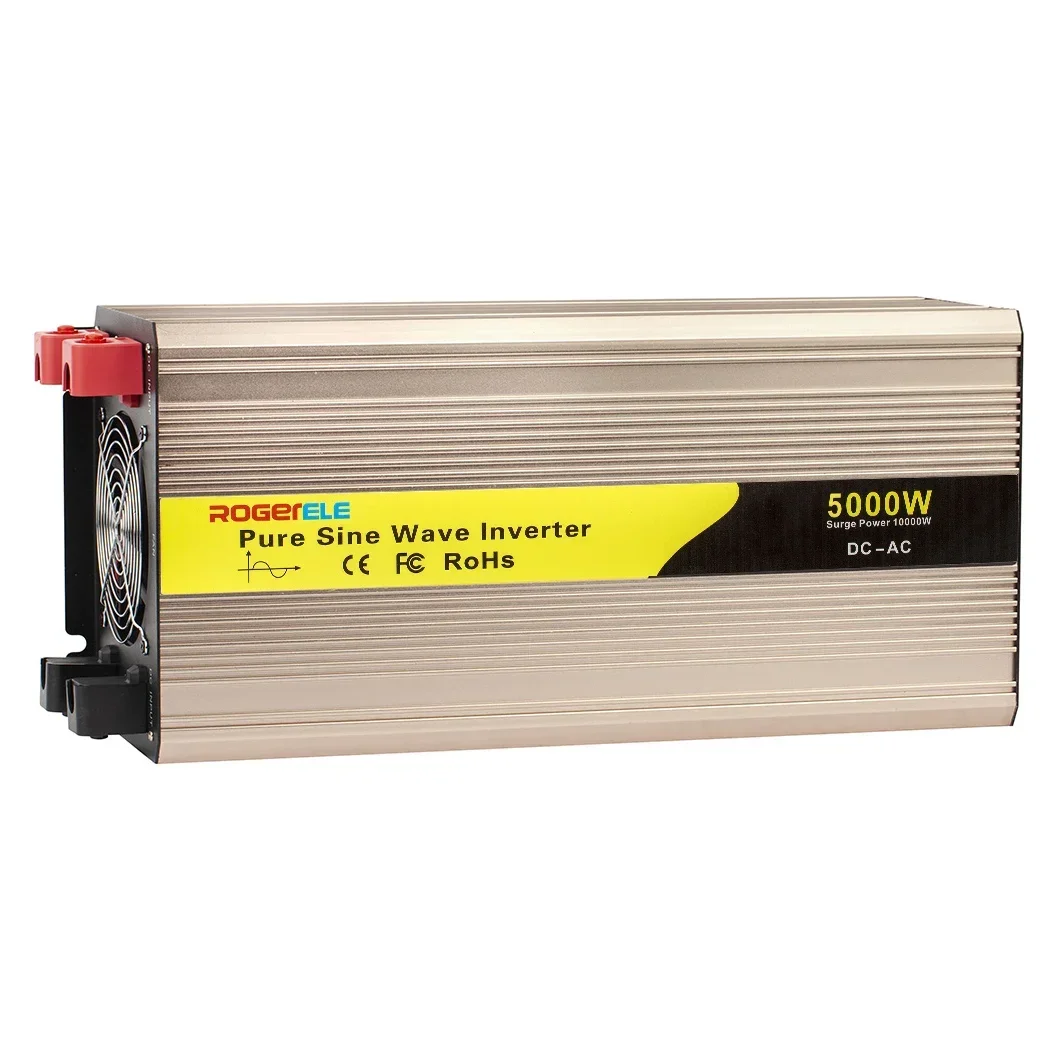 

Wenzhou Rogerele supplier peak power 10000w power inverter DC 12V to 240V AC car inverter with 1.1A dual USB converter inverter