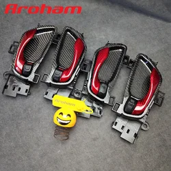 Aroham 100% Real Carbon Fiber Interior Door Handle For Honda Civic 2016 2017 2018 2019 2020 2021