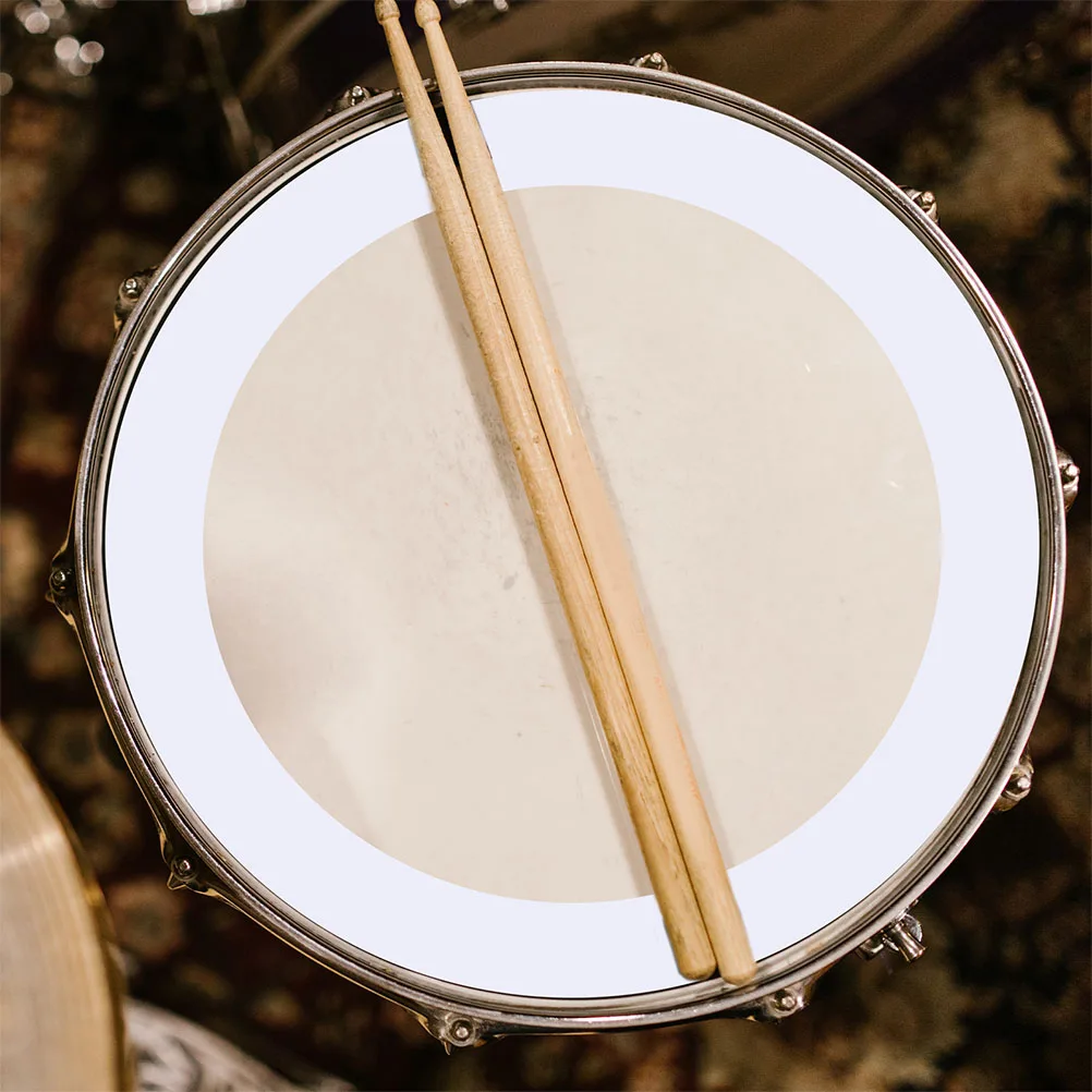 

2 Sets Voice Stop Coil Suit Drum Mutes Pad Pads Moon Silencers Polyacid Film Kit Supply Mufflers Bass