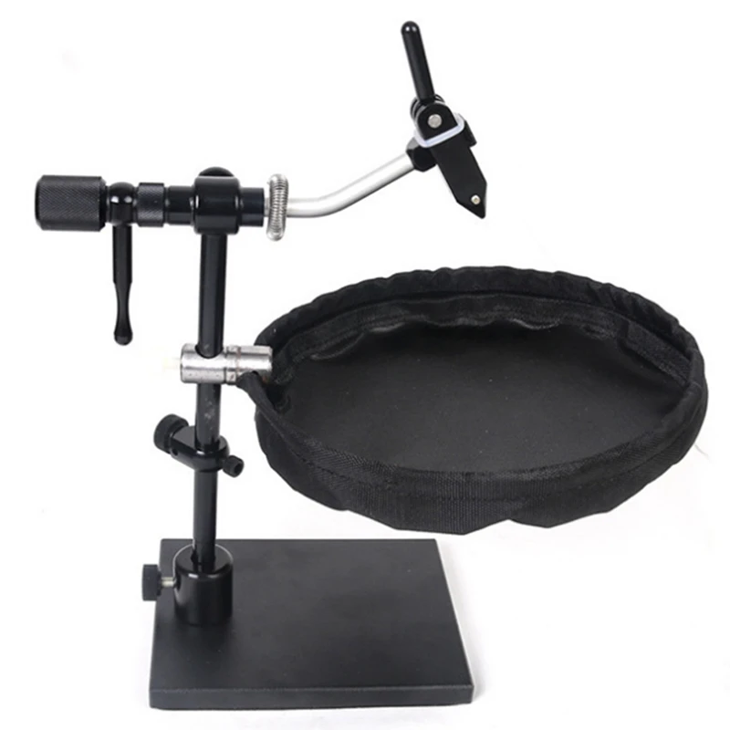 Fly Tying Tray Waste Basket Fly Tying Vise Trash Holder Bag Tying Tools Storage Pouch Fish Tackle Fishing Accessories