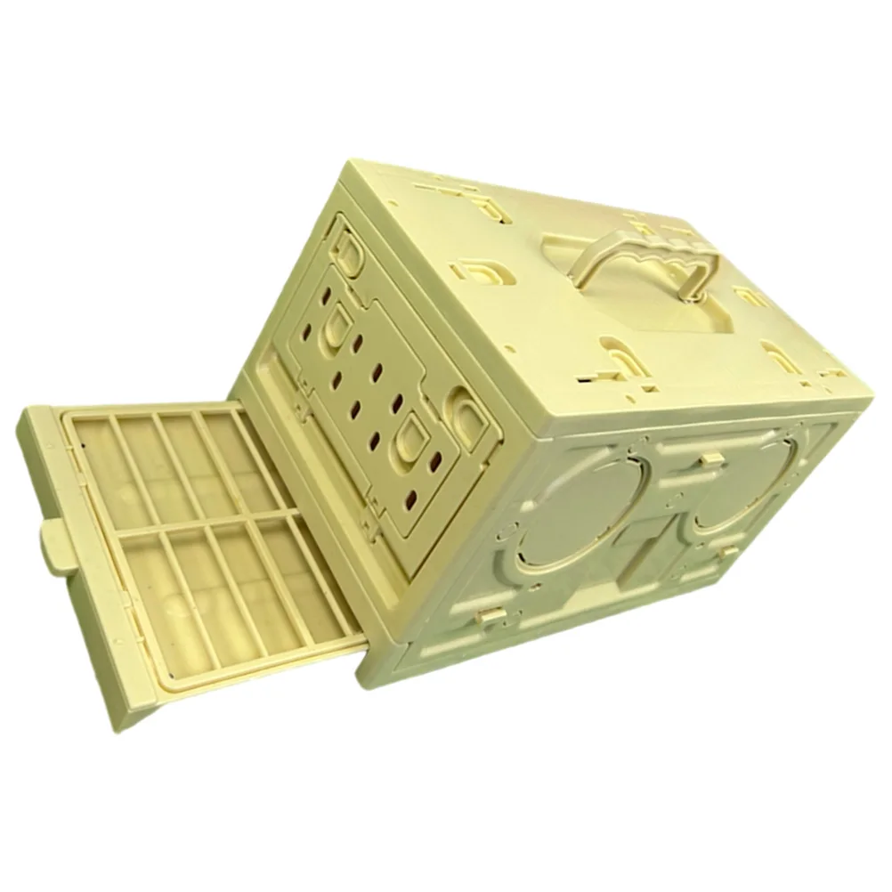 

Folding Pet Cage Bird Cage Plastic Portable Lightweight Travel Carrier for Small Birds Hamsters Yellow Easy Assemble Disassemble