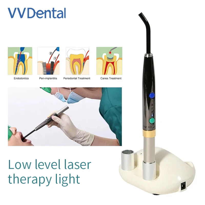 Wireless Portable Diode Laser System Dental Equipment Photo-Activated Healing Laser Pen Oral Soft Tissue Lamp for Periodontal
